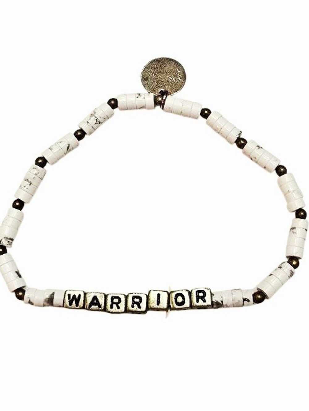 Wild Wear Warrior Beaded Word Stretch Bracelet